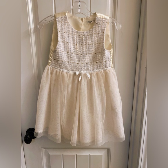 Nannette Other - Nannette Cream and White Formal Kids Dress